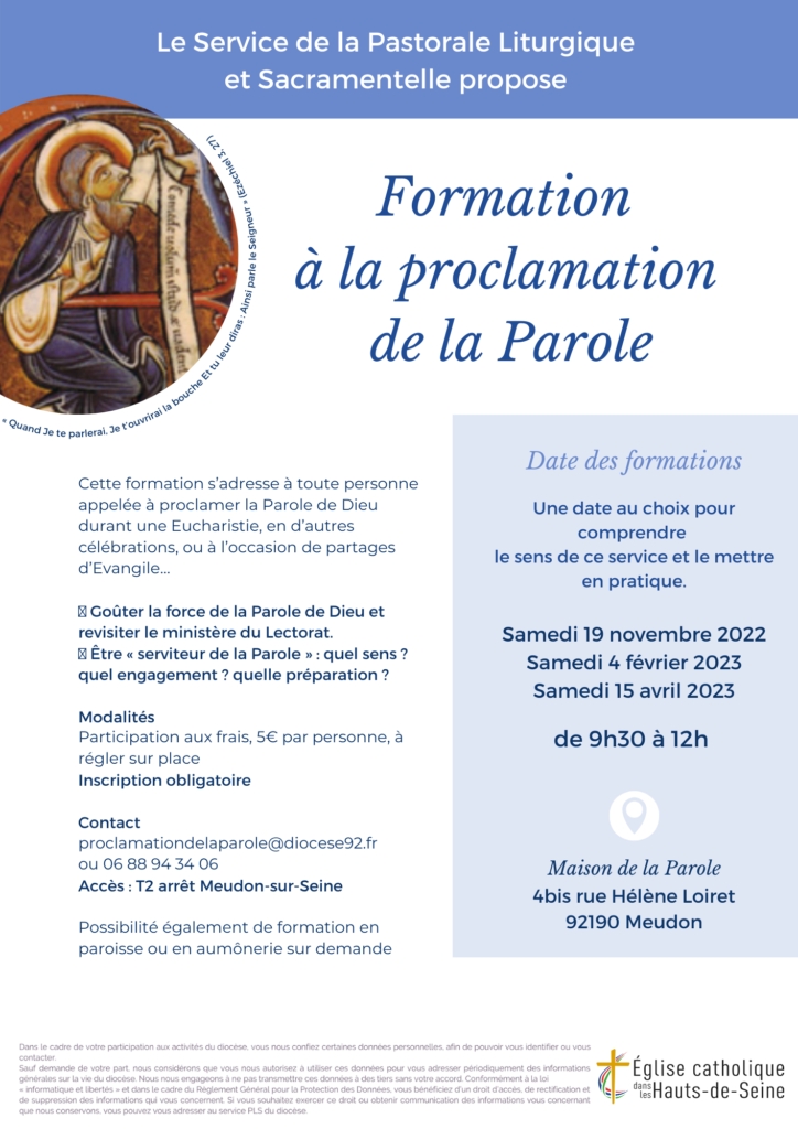 Formation La Proclamation De La Parole Dioc Se De Nanterre